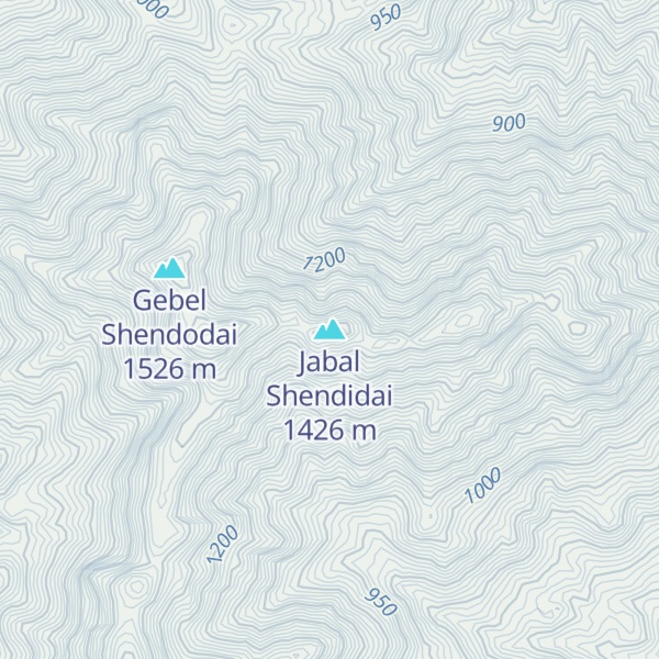 Map of Jabal Shendidai