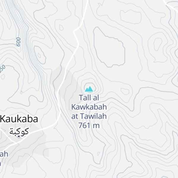 Map of Tall al Kawkabah at Tawilah