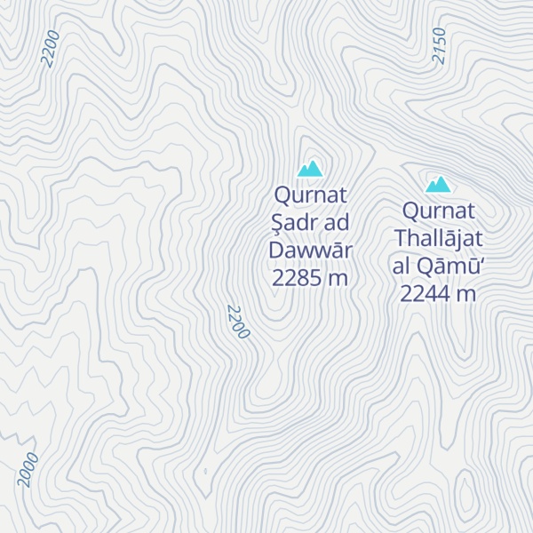 Map of Qurnat al Mu‘ayşirah