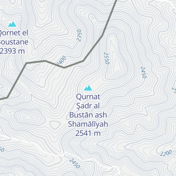 Map of Qurnat Şadr al Bustān ash Shamālīyah