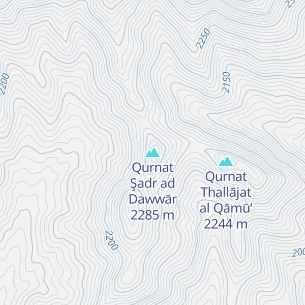 Map of Qurnat Şadr ad Dawwār