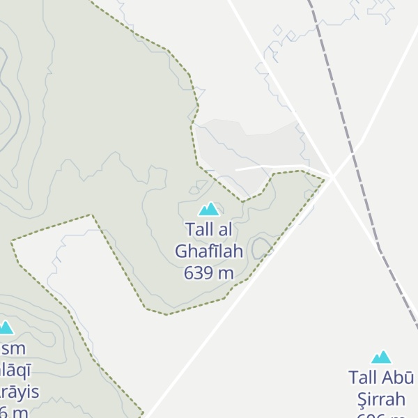 Map of Tall al Ghafīlah