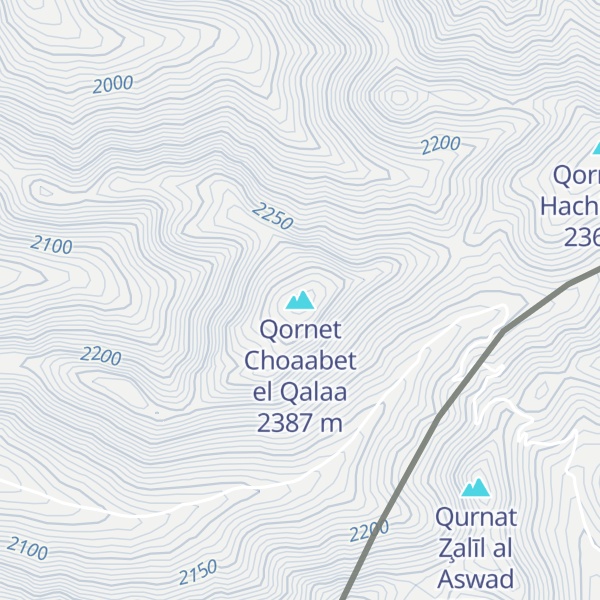 Map of Qornet Choaabet el Qalaa