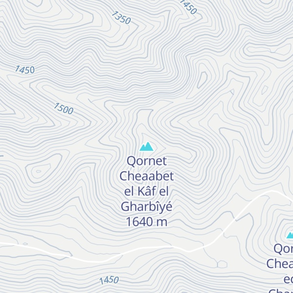 Map of Qornet Cheaabet el Kâf el Gharbîyé