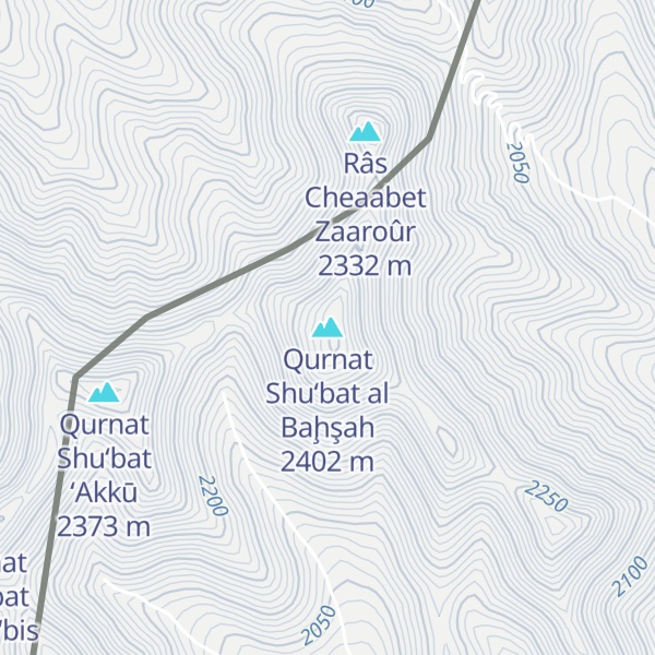 Map of Qurnat Shu‘bat al Baḩşah