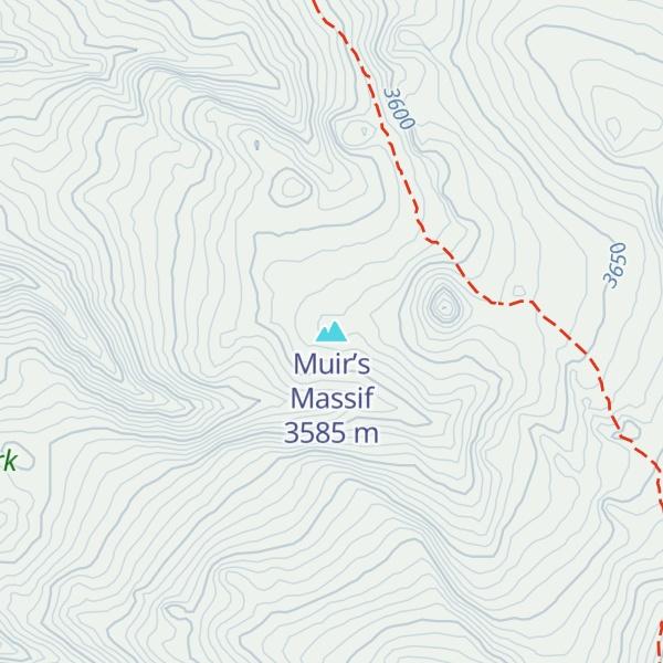 Map of Muir’s Massif