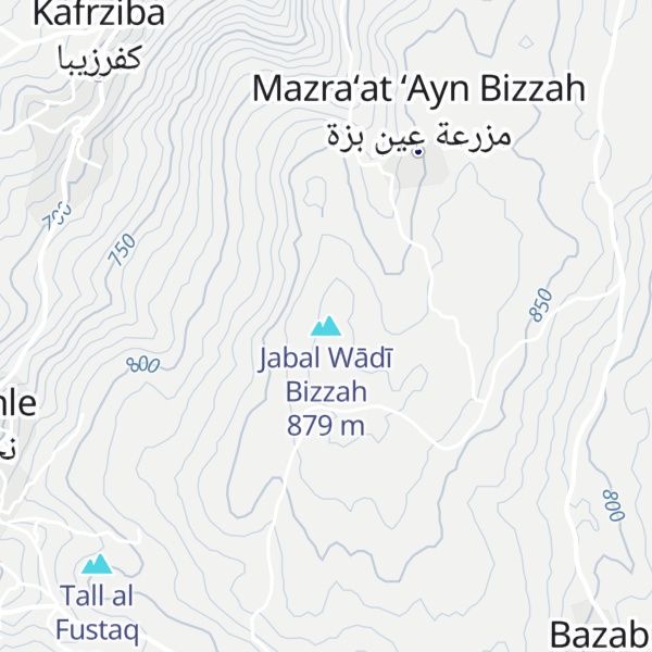 Map of Jabal Wādī Bizzah