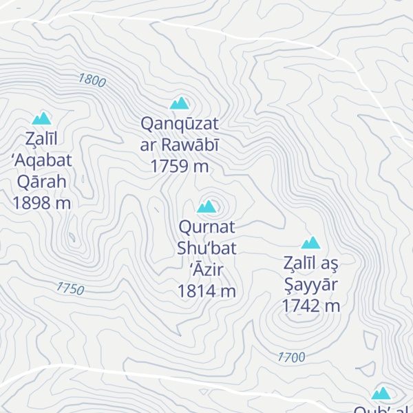 Map of Qurnat Shu‘bat ‘Āzir
