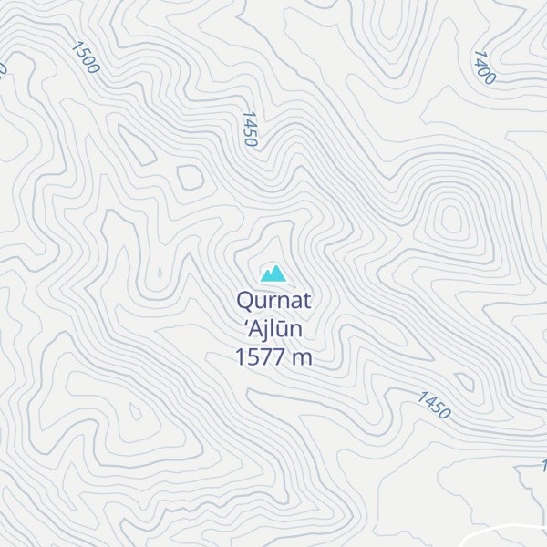 Map of Qurnat ‘Ajlūn