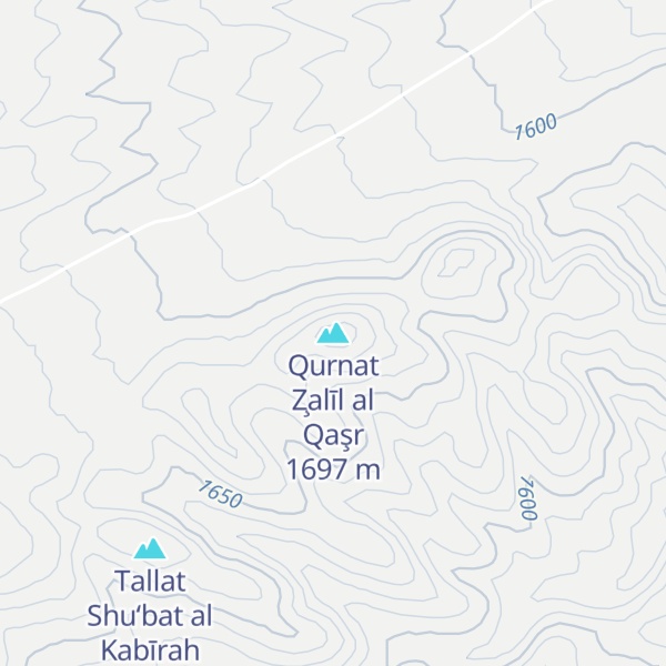 Map of Qurnat Z̧alīl al Qaşr
