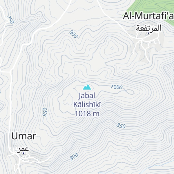 Map of Jabal Kālishīkī
