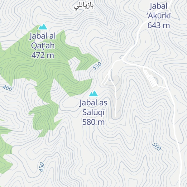 Map of Jabal as Salūqī