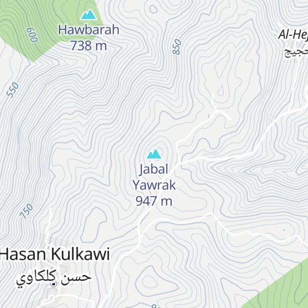 Map of Jabal Yawrak