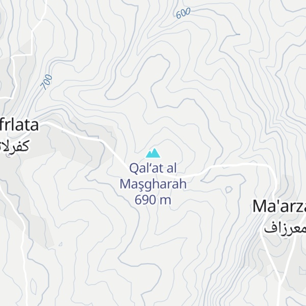 Map of Qal‘at al Maşgharah