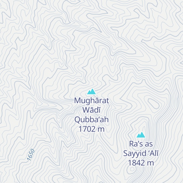 Map of Mughārat Wādī Qubba‘ah