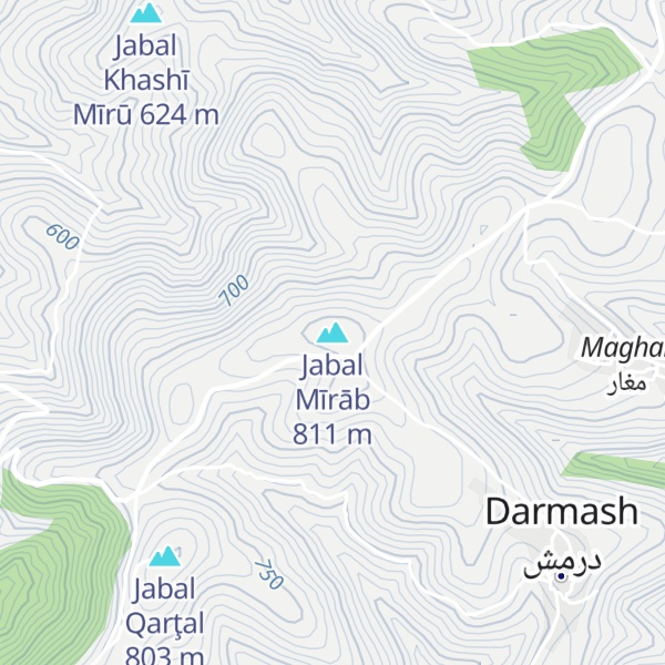 Map of Jabal Mīrāb