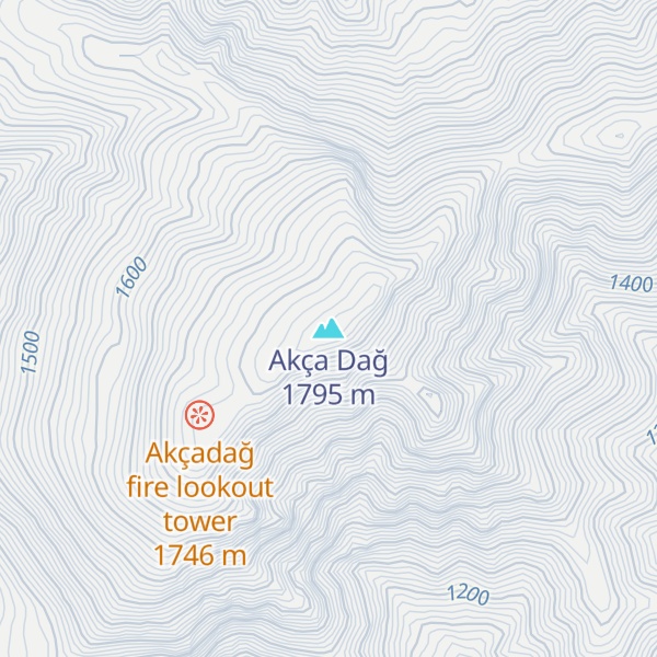 Map of Akça Dağ