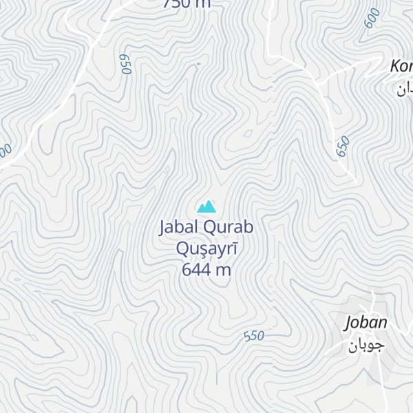 Map of Jabal Qurab Quşayrī