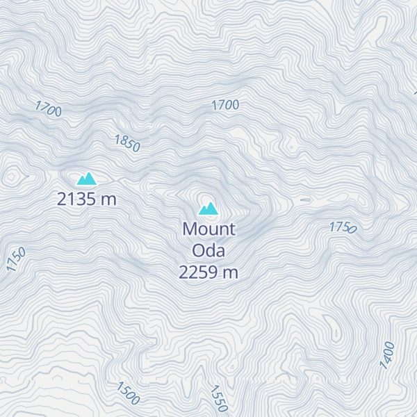 Map of Mount Oda