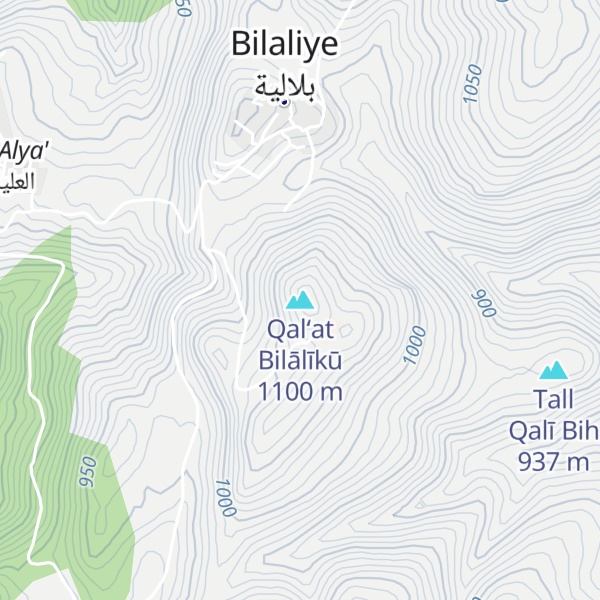 Map of Qal‘at Bilālīkū