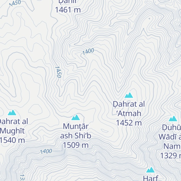 Map of Ḑahr al Wasţānī