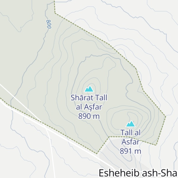 Map of Shārat Tall al Aşfar