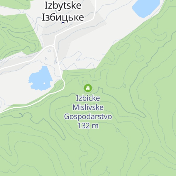 Map of Izbicke Mislivske Gospodarstvo