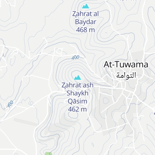 Map of Z̧ahrat ash Shaykh Qāsim