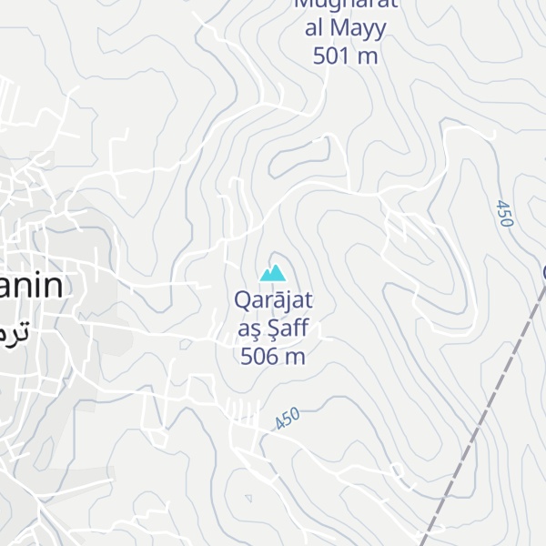 Map of Qarājat aş Şaff