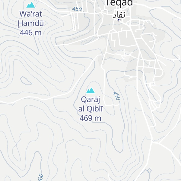 Map of Qarāj al Qiblī