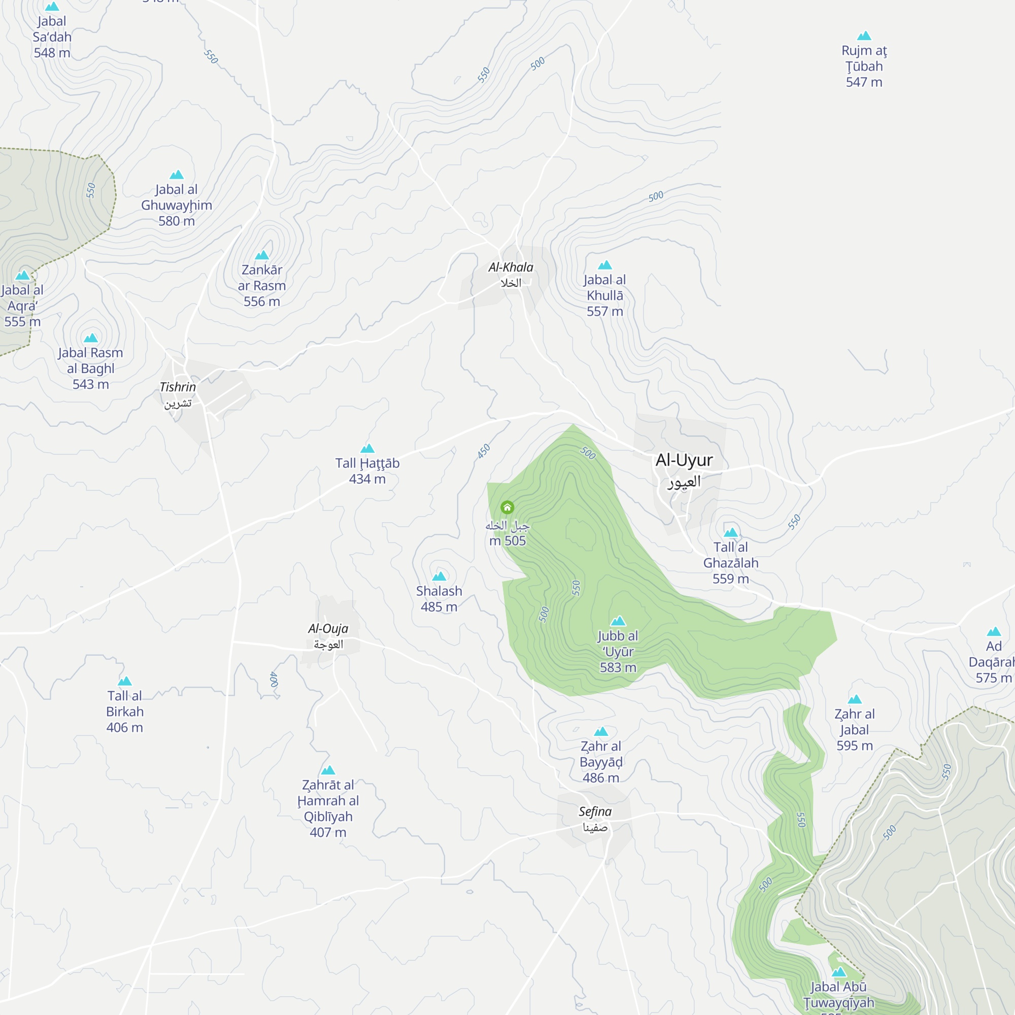 جبل الخله map