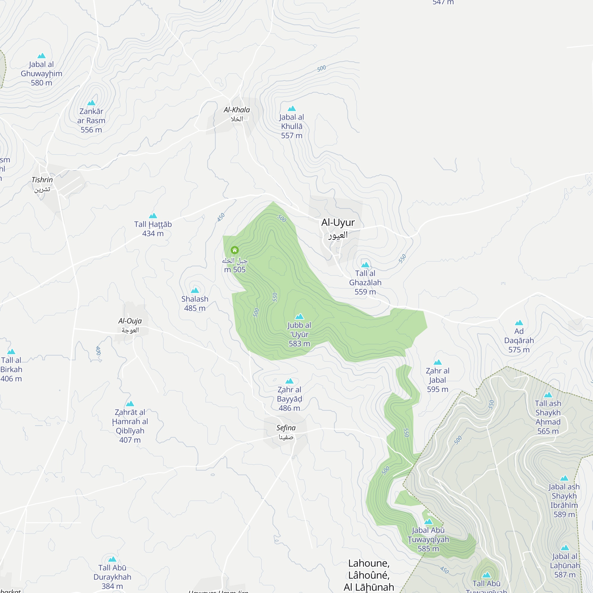 جبل الخلة map