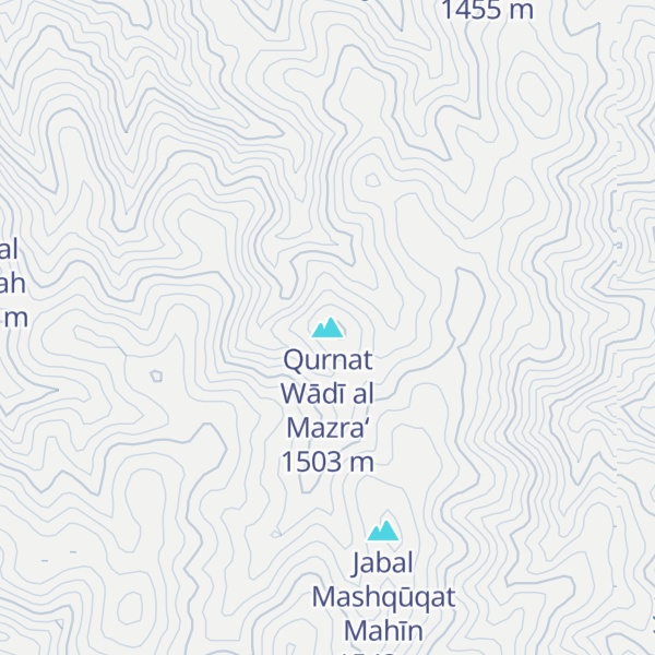 Map of Qurnat Wādī al Mazra‘