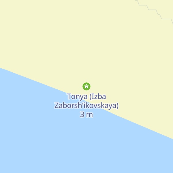 Map of Tonya (Izba Zaborsh'ikovskaya)
