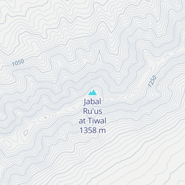 Map of Jabal Ru'us at Tiwal