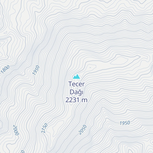 Map of Tecer Dağı