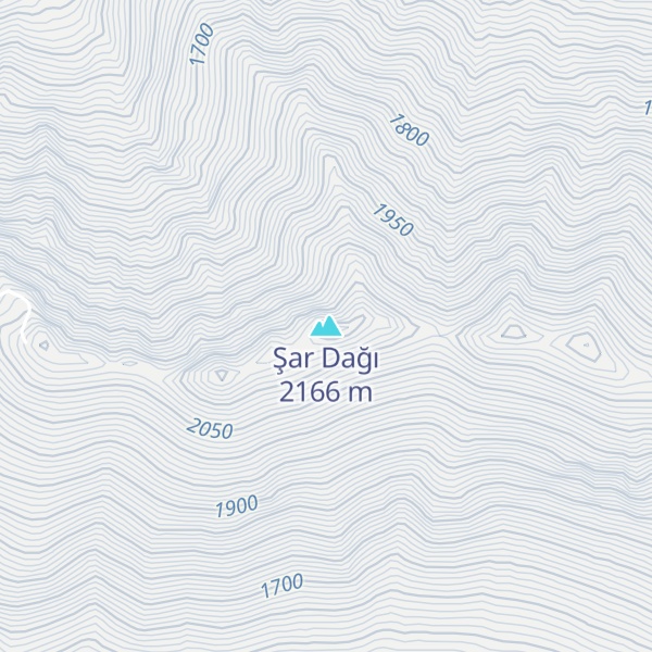 Map of Şar Dağı