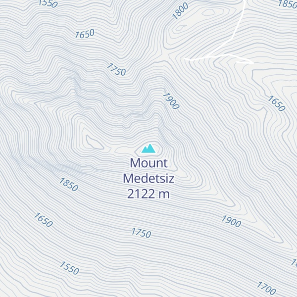 Map of Mount Medetsiz