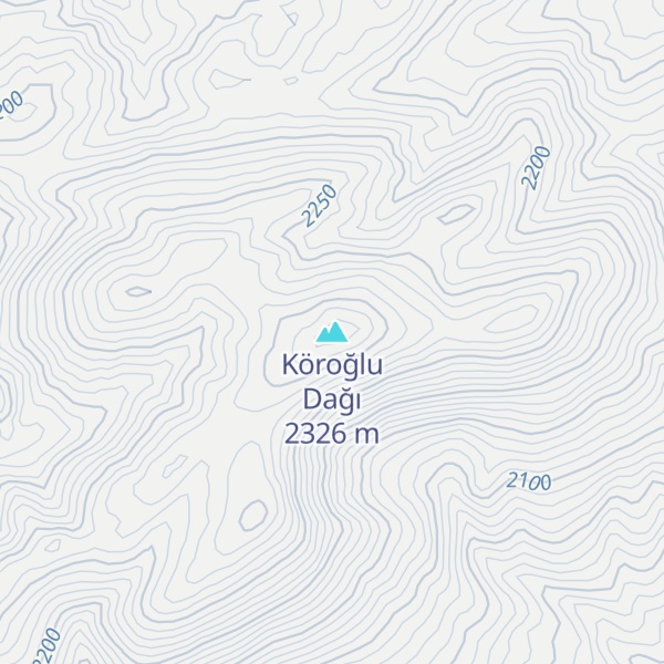 Map of Köroğlu Dağı