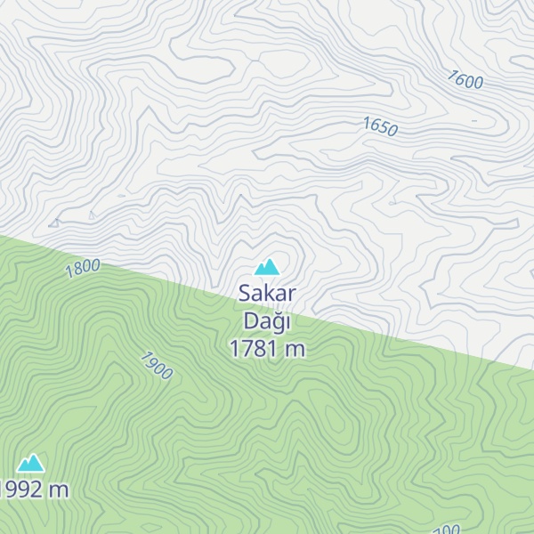 Map of Sakar Dağı