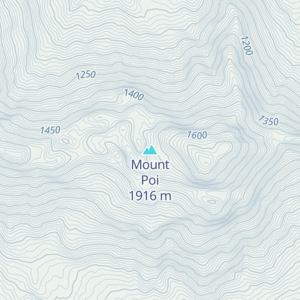 Map of Mount Poi