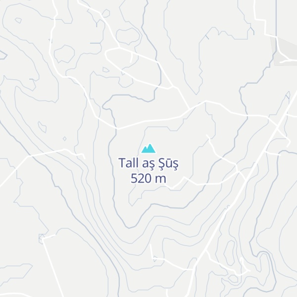 Map of Tall aş Şūş