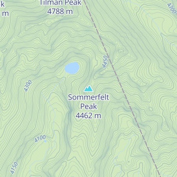Map of Sommerfelt Peak