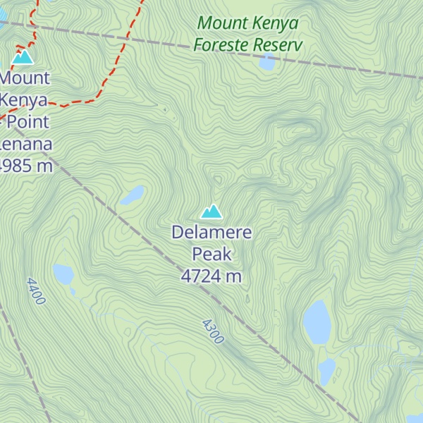 Map of Delamere Peak