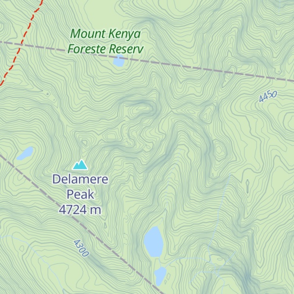 Map of Coryndon Peak