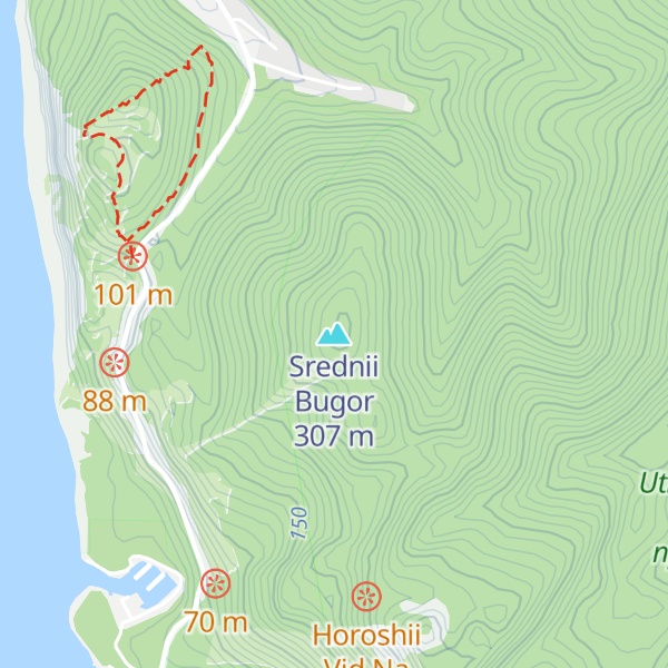 Map of Srednii Bugor