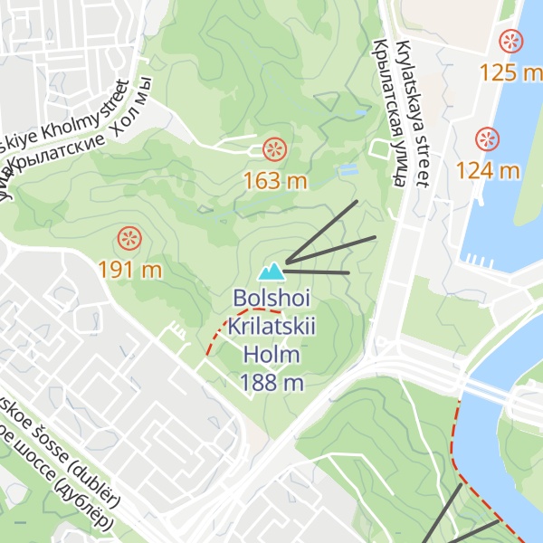 Map of Bolshoi Krilatskii Holm