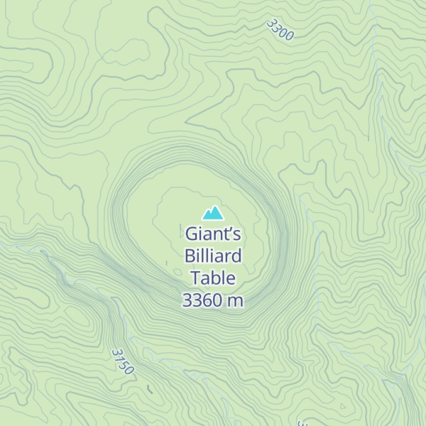 Map of Giant’s Billiard Table