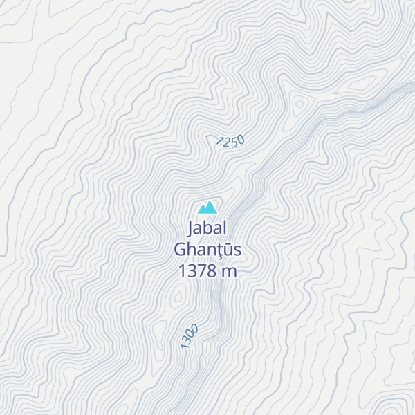 Map of Jabal Ghanţūs