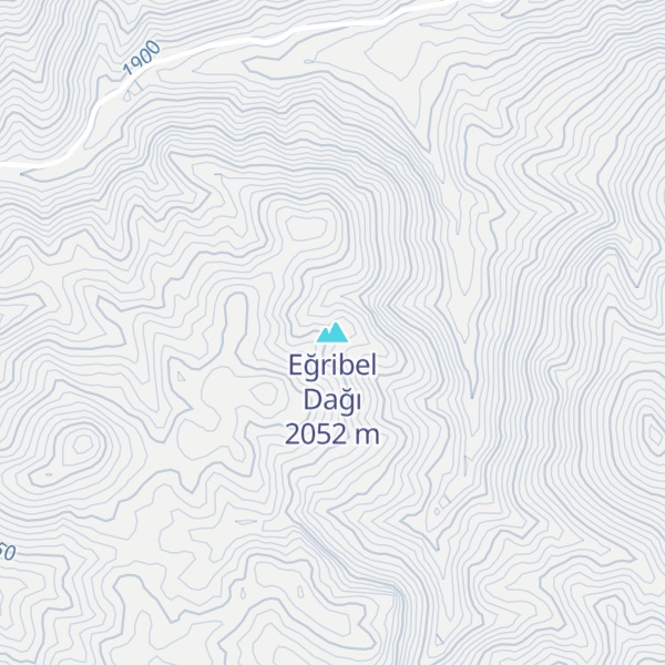Map of Eğribel Dağı